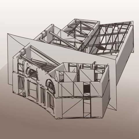 Plan 3D architecture Maison auvergne